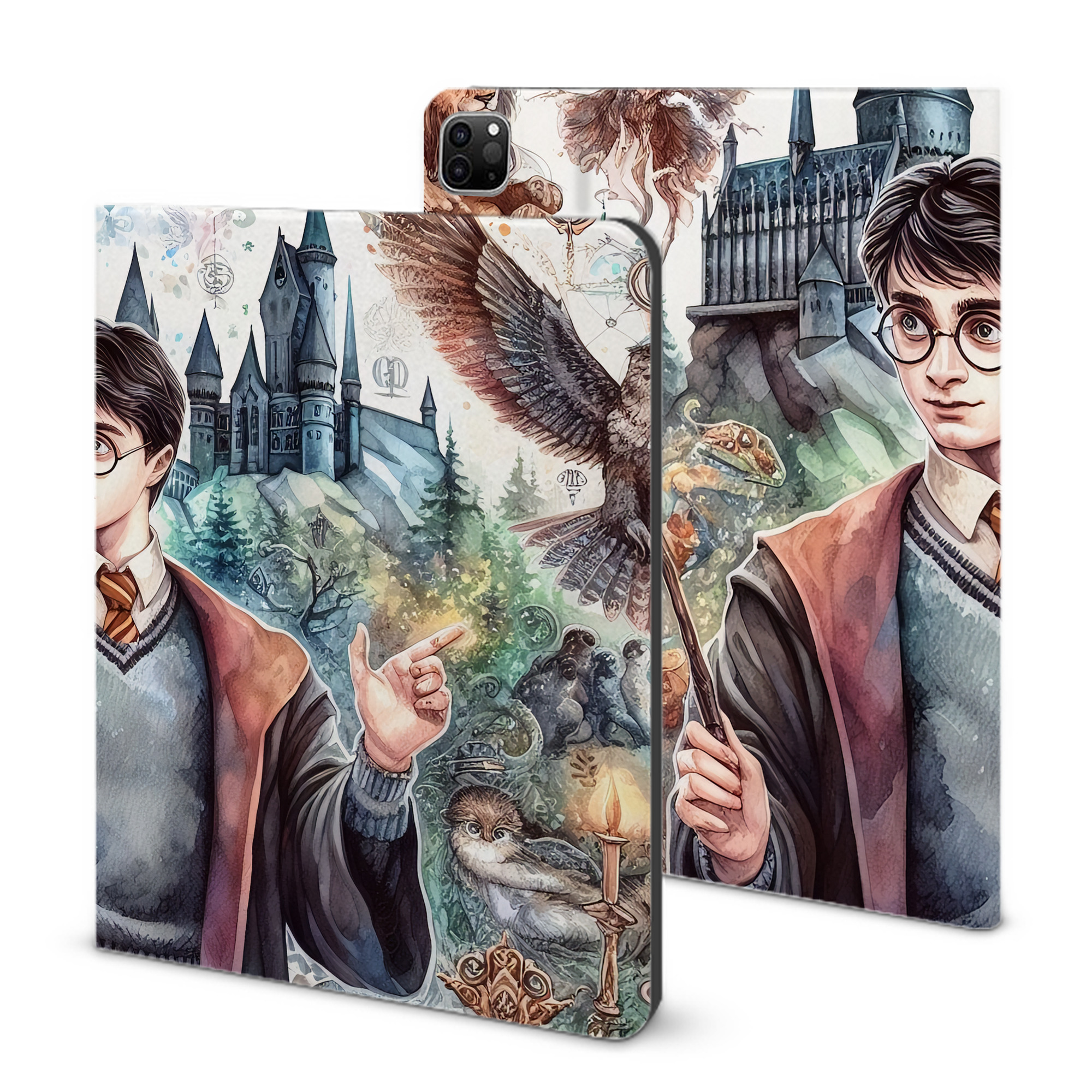 （画像用） Harry Potter ハリー・ポッターシリーズ IPad ケース ブック型 PUレザー TPU 耐衝撃 軽量 薄型 ペン収納なし 全面保護 IPad 各モデル対応